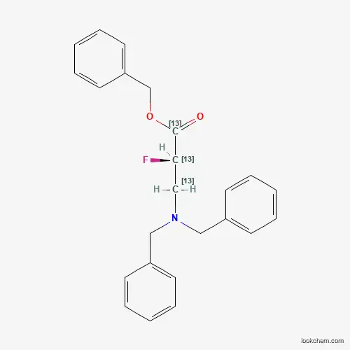 Benzyl (2R)-3-N,N-Dibenzylamino-2-fluoropropanoate-[13C3]