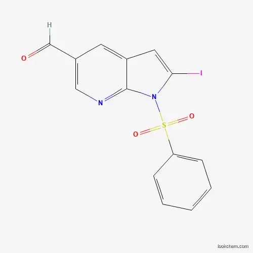 1-(Phenylsulphonyl)-2-iodo-7-azaindole-5-carbaldehyde