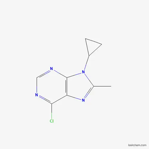 Molecular Structure of 1239847-88-1 (6-Chloro-9-cyclopropyl-8-methyl-9h-purine)