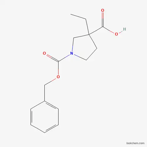 Molecular Structure of 1253789-87-5 (1-[(Benzyloxy)carbonyl]-3-ethylpyrrolidine-3-carboxylic acid)