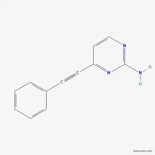 Molecular Structure of 125437-11-8 (4-(Phenylethynyl)pyrimidin-2-amine)