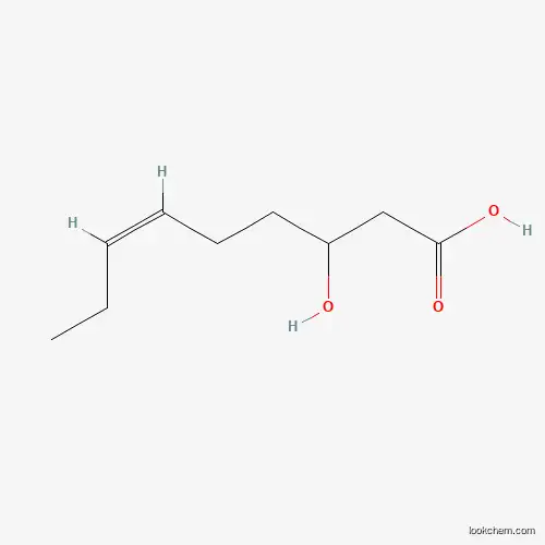 Molecular Structure of 1263035-69-3 ((Z)-3-Hydroxy-6-nonenoic Acid)