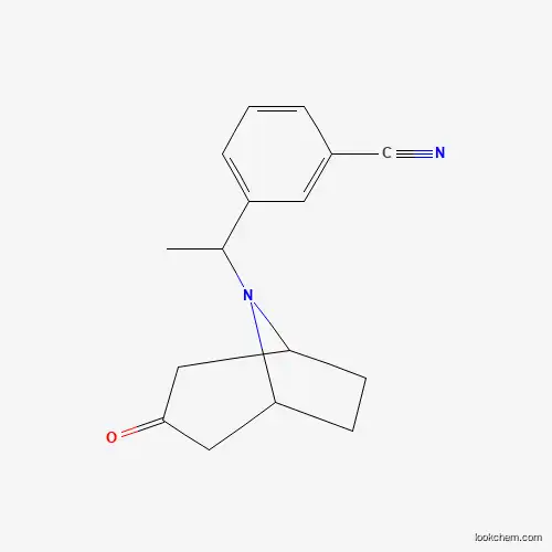 Molecular Structure of 1263286-48-1 (3-(1-(3-Oxo-8-azabicyclo[3.2.1]octan-8-yl)ethyl)benzonitrile)