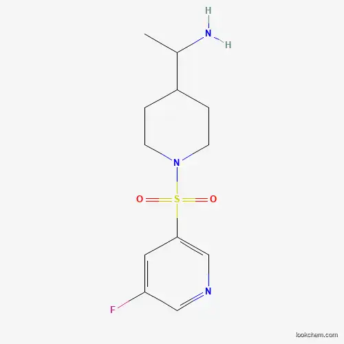 Molecular Structure of 1274122-74-5 (1-(1-(5-Fluoropyridin-3-ylsulfonyl)piperidin-4-yl)ethanamine)