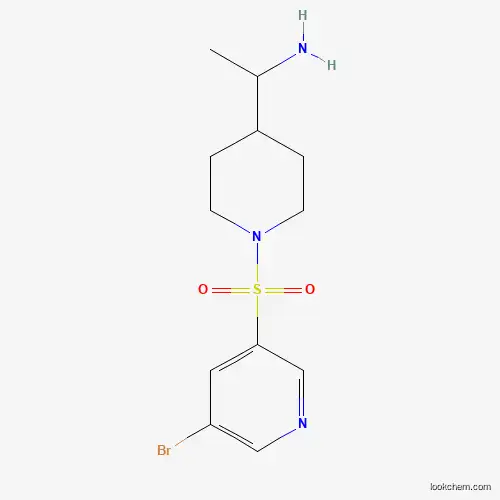 Molecular Structure of 1275765-61-1 (1-(1-(5-Bromopyridin-3-ylsulfonyl)piperidin-4-yl)ethanamine)