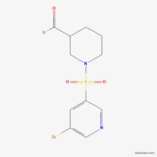 Molecular Structure of 1275843-33-8 (1-(5-Bromopyridin-3-ylsulfonyl)piperidine-3-carbaldehyde)