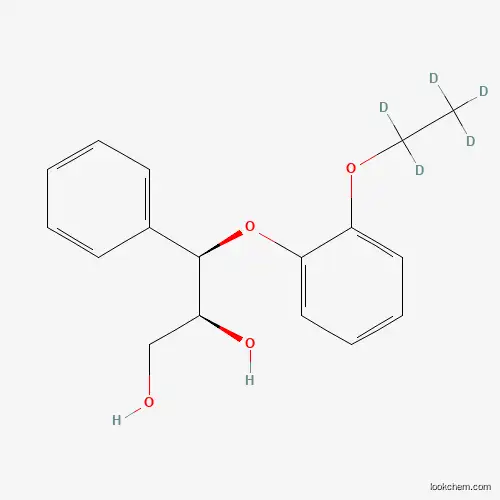 Molecular Structure of 1276340-65-8 ((2S,3R)-3-[2-(1,1,2,2,2-Pentadeuterioethoxy)phenoxy]-3-phenylpropane-1,2-diol)