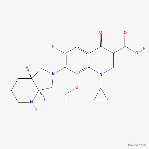 3-Quinolinecarboxylic acid, 1-cyclopropyl-8-ethoxy-6-fluoro-1,4-dihydro-7-[(4aR,7aR)-octahydro-6H-pyrrolo[3,4-b]pyridin-6-yl]-4-oxo-, rel-