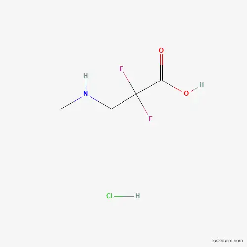 Molecular Structure of 1346597-54-3 (2,2-Difluoro-3-(methylamino)propanoic acid hydrochloride)