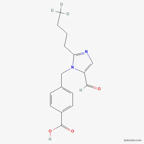 Molecular Structure of 1346598-15-9 (4-[(2-Butyl-5-formyl-1H-imidazol-1-yl)methyl]benzoic Acid-d3)
