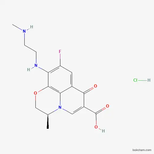 (S)-9-fluoro-3-methyl-10-((2-(methylamino)ethyl)amino)-7-oxo -2,3-dihydro-7H-[1,4]oxazino[2,3,4-ij]quinoline-6-carboxylic acid hydrogen chloride salt