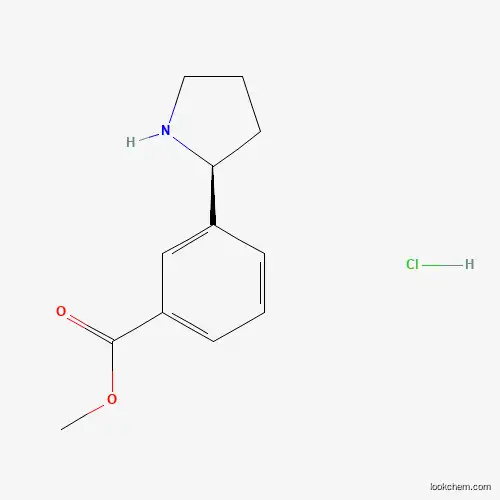 Molecular Structure of 1381927-60-1 ((S)-methyl 3-(pyrrolidin-2-yl)benzoate hydrochloride)