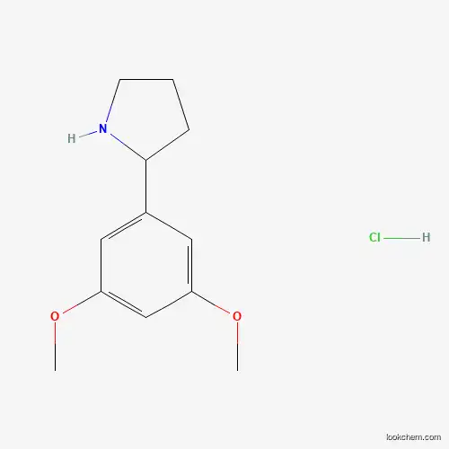 Molecular Structure of 1381927-83-8 (2-(3,5-Dimethoxyphenyl)pyrrolidine;hydrochloride)