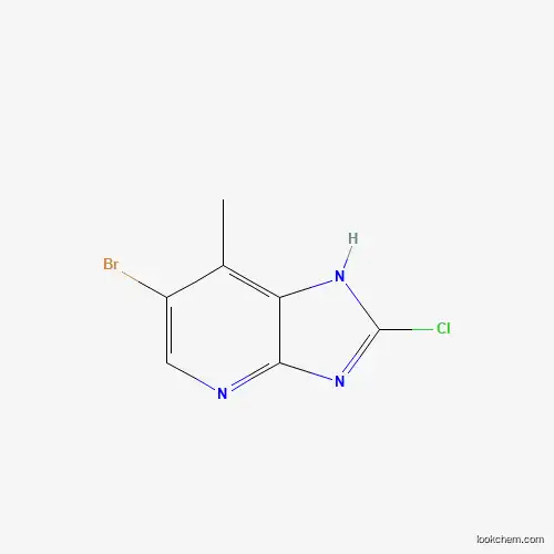 Molecular Structure of 1388071-17-7 (6-Bromo-2-chloro-7-methyl-3H-imidazo[4,5-b]pyridine)