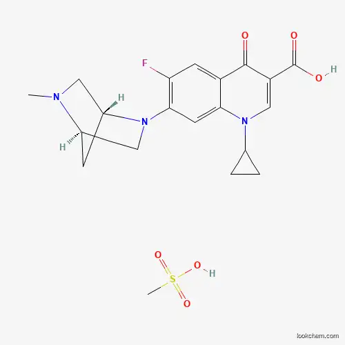 3-Quinolinecarboxylic acid, 1-cyclopropyl-6-fluoro-1,4-dihydro-7-(5-Methyl-2,5-diazabicyclo[2.2.1]hept-2-yl)-4-oxo-, (1R)-, MonoMethanesulfonate (9CI)