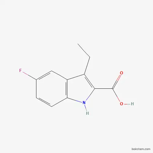 Molecular Structure of 169674-67-3 (3-Ethyl-5-fluoro-1H-indole-2-carboxylic acid)