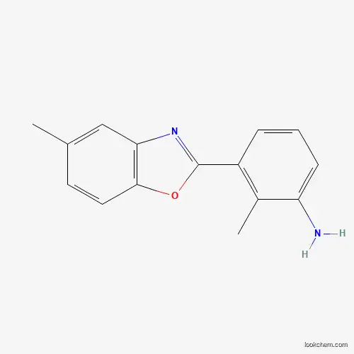 Molecular Structure of 292058-54-9 (2-Methyl-3-(5-methyl-1,3-benzoxazol-2-yl)aniline)