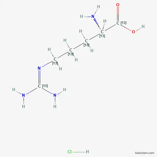 Molecular Structure of 201740-91-2 (L-Arginine-13C6 hydrochloride)
