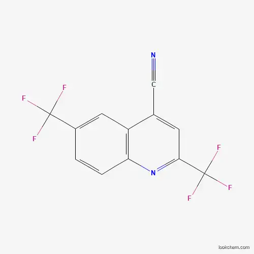 Molecular Structure of 206559-70-8 (2,6-Bis(trifluoromethyl)quinoline-4-carbonitrile)