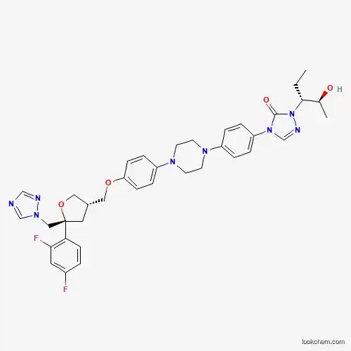 4-(4-(4-(4-(((3S,5R)-5-((1H-1,2,4-triazol-1-yl)methyl)-5-(2,4-difluorophenyl)tetrahydrofuran-3-yl)methoxy)phenyl)piperazin-1-yl)phenyl)-1-((2S,3R)-2-hydroxypentan-3-yl)-1H-1,2,4-triazol-5(4H)-one