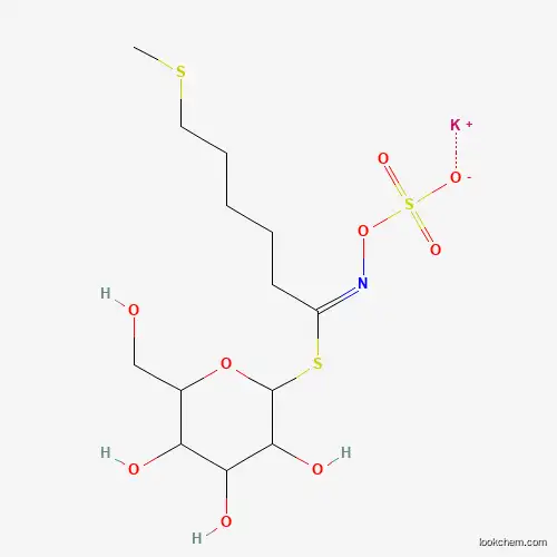 Molecular Structure of 245550-65-6 (beta-D-Glucopyranose, 1-thio-, 1-[6-(methylthio)-N-(sulfooxy)hexanimidate], monopotassium salt (9CI))