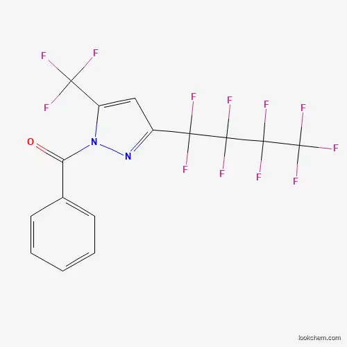 1-BENZOYL-3(5)-(NONAFLUOROBUTYL)-5(3)-(TRIFLUOROMETHYL)PYRAZOLE