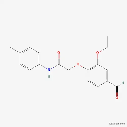 Molecular Structure of 247592-65-0 (2-(2-ethoxy-4-formylphenoxy)-N-(4-methylphenyl)acetamide)