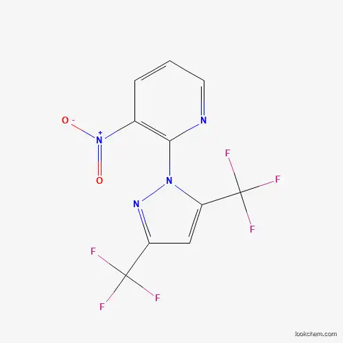 Molecular Structure of 258518-68-2 (2-[3,5-bis(trifluoromethyl)-1H-pyrazol-1-yl]-3-nitropyridine)