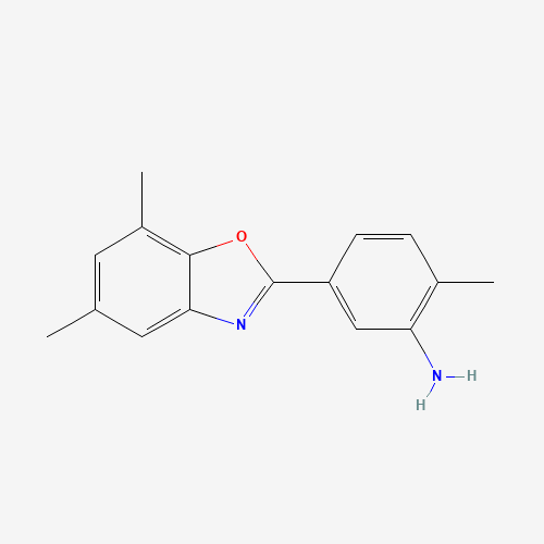 5-(5,7-DIMETHYL-BENZOOXAZOL-2-YL)-2-METHYL-PHENYLAMINE