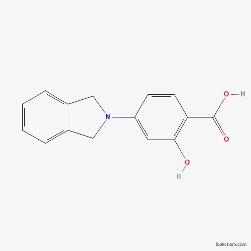 Molecular Structure of 296770-21-3 (4-(1,3-Dihydro-isoindol-2-yl)-2-hydroxy-benzoic acid)