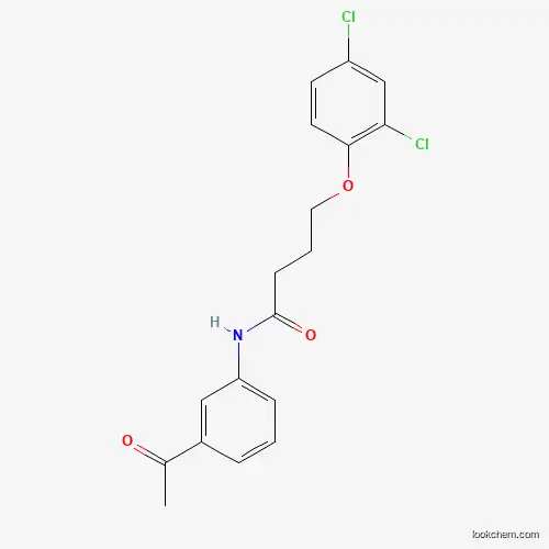 Molecular Structure of 300825-91-6 (N-(3-acetylphenyl)-4-(2,4-dichlorophenoxy)butanamide)