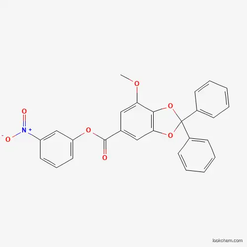 3-NITROPHENYL 7-METHOXY-2,2-DIPHENYL-1,3-BENZODIOXOLE-5-CARBOXYLATE
