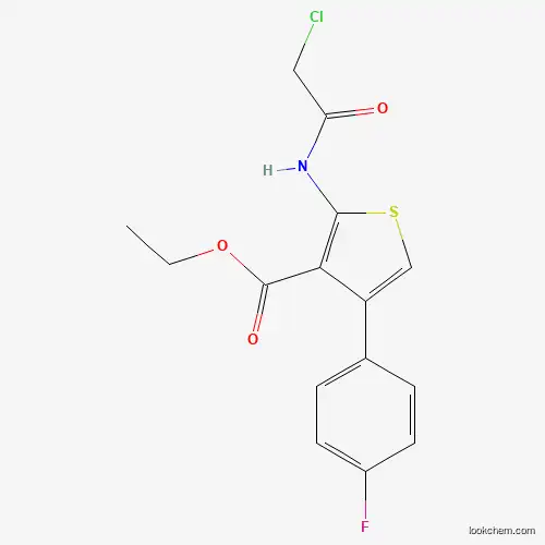 Molecular Structure of 306280-84-2 (Ethyl 2-(2-chloroacetamido)-4-(4-fluorophenyl)thiophene-3-carboxylate)