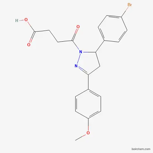 Molecular Structure of 309925-78-8 (4-(5-(4-bromophenyl)-3-(4-methoxyphenyl)-4,5-dihydro-1H-pyrazol-1-yl)-4-oxobutanoic acid)