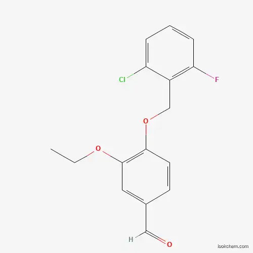 Molecular Structure of 309936-80-9 (4-[(2-Chloro-6-fluorobenzyl)oxy]-3-ethoxybenzaldehyde)