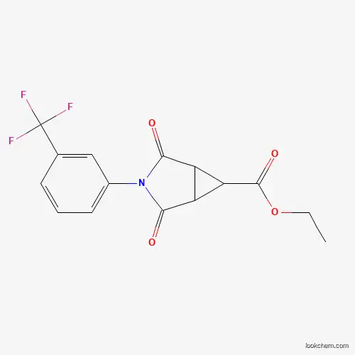 Molecular Structure of 318237-87-5 (Ethyl 2,4-dioxo-3-[3-(trifluoromethyl)phenyl]-3-azabicyclo[3.1.0]hexane-6-carboxylate)