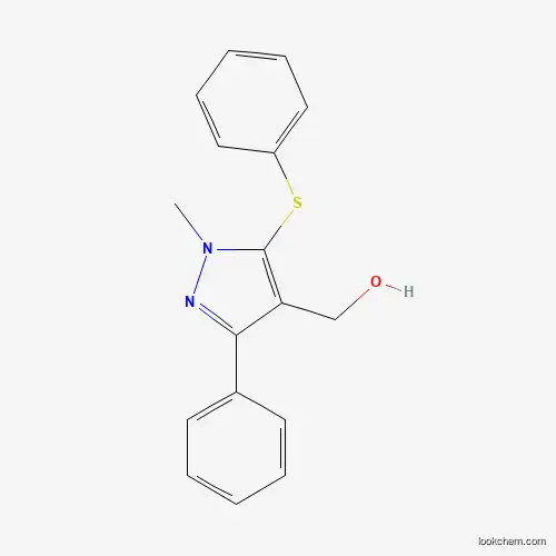 Molecular Structure of 318247-55-1 ([1-methyl-3-phenyl-5-(phenylsulfanyl)-1H-pyrazol-4-yl]methanol)