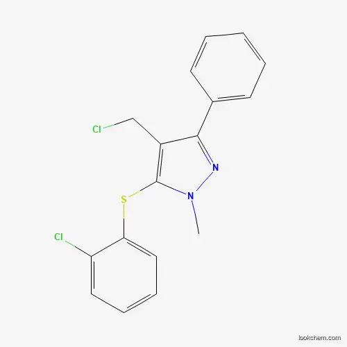 4-(CHLOROMETHYL)-5-[(2-CHLOROPHENYL)SULFANYL]-1-METHYL-3-PHENYL-1H-PYRAZOLE