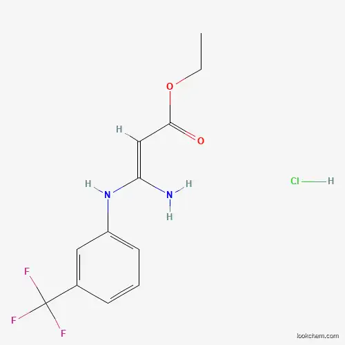 3-ETHOXY-3-OXO-1-[3-(TRIFLUOROMETHYL)ANILINO]-1-PROPEN-1-AMINIUM CHLORIDE