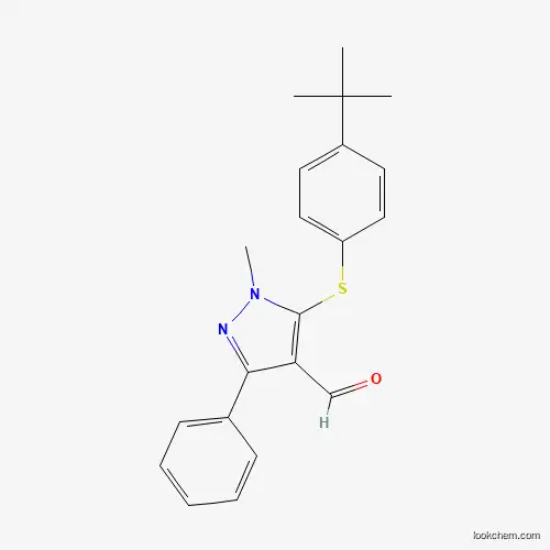 5-([4-(TERT-BUTYL)PHENYL]SULFANYL)-1-METHYL-3-PHENYL-1H-PYRAZOLE-4-CARBALDEHYDE