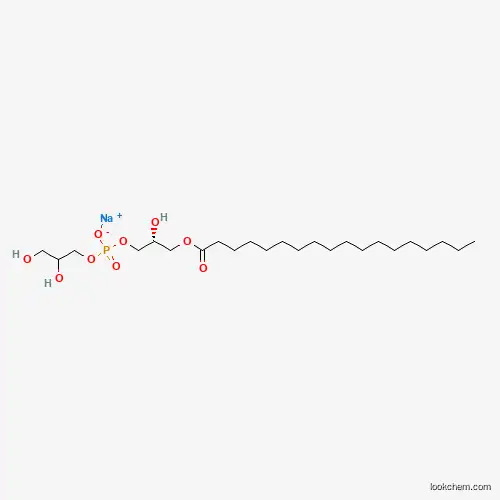 Molecular Structure of 326495-23-2 (1-stearoyl-2-hydroxy-sn-glycero-3-phospho-(1'-rac-glycerol) (sodiuM salt))