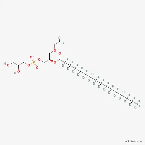Molecular Structure of 326495-46-9 (1,2-Dipalmitoyl-D62-SN-glycero-3-[phospho-rac-(1-glycerol)] (sodium salt))