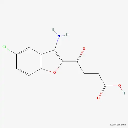 Molecular Structure of 329209-27-0 (4-(3-Amino-5-chloro-benzofuran-2-yl)-4-oxo-butyric acid)