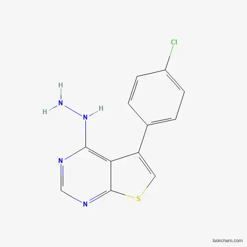 Molecular Structure of 330473-50-2 (5-(4-Chlorophenyl)-4-hydrazinylthieno[2,3-d]pyrimidine)