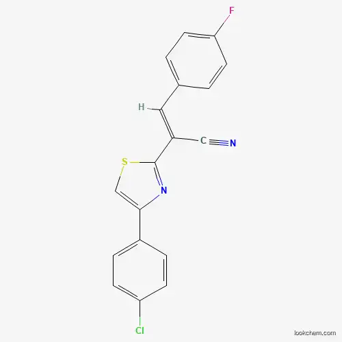 Molecular Structure of 332175-35-6 ((2E)-2-[4-(4-chlorophenyl)-1,3-thiazol-2-yl]-3-(4-fluorophenyl)prop-2-enenitrile)
