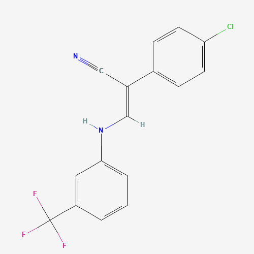 1-CYANO-1-(4-CHLOROPHENYL)-2-[[3-(TRIFLUOROMETHYL)PHENYL]AMINO]ETHENE