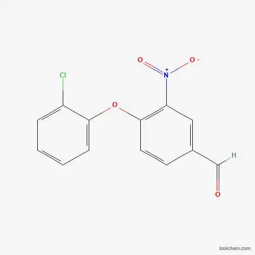 Molecular Structure of 338403-42-2 (4-(2-Chlorophenoxy)-3-nitrobenzaldehyde)