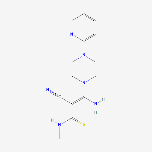 3-Amino-2-cyano-N-methyl-3-[4-(2-pyridinyl)piperazino]-2-propenethioamide