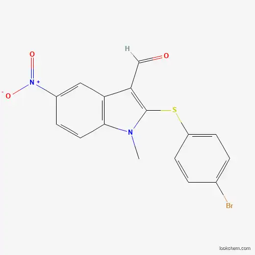 2-[(4-BROMOPHENYL)SULFANYL]-1-METHYL-5-NITRO-1H-INDOLE-3-CARBALDEHYDE