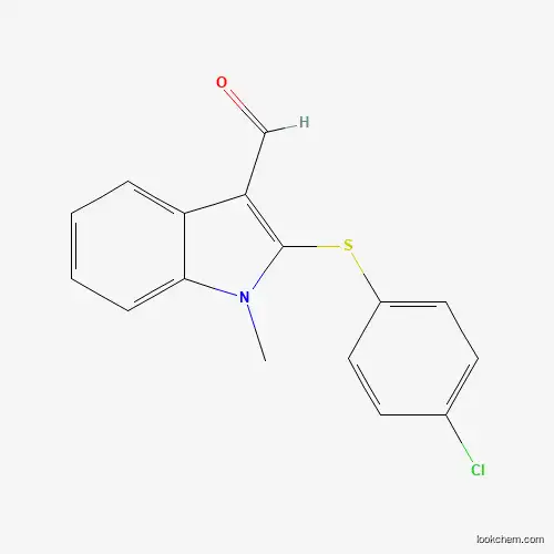 2-[(4-CHLOROPHENYL)SULFANYL]-1-METHYL-1H-INDOLE-3-CARBALDEHYDE